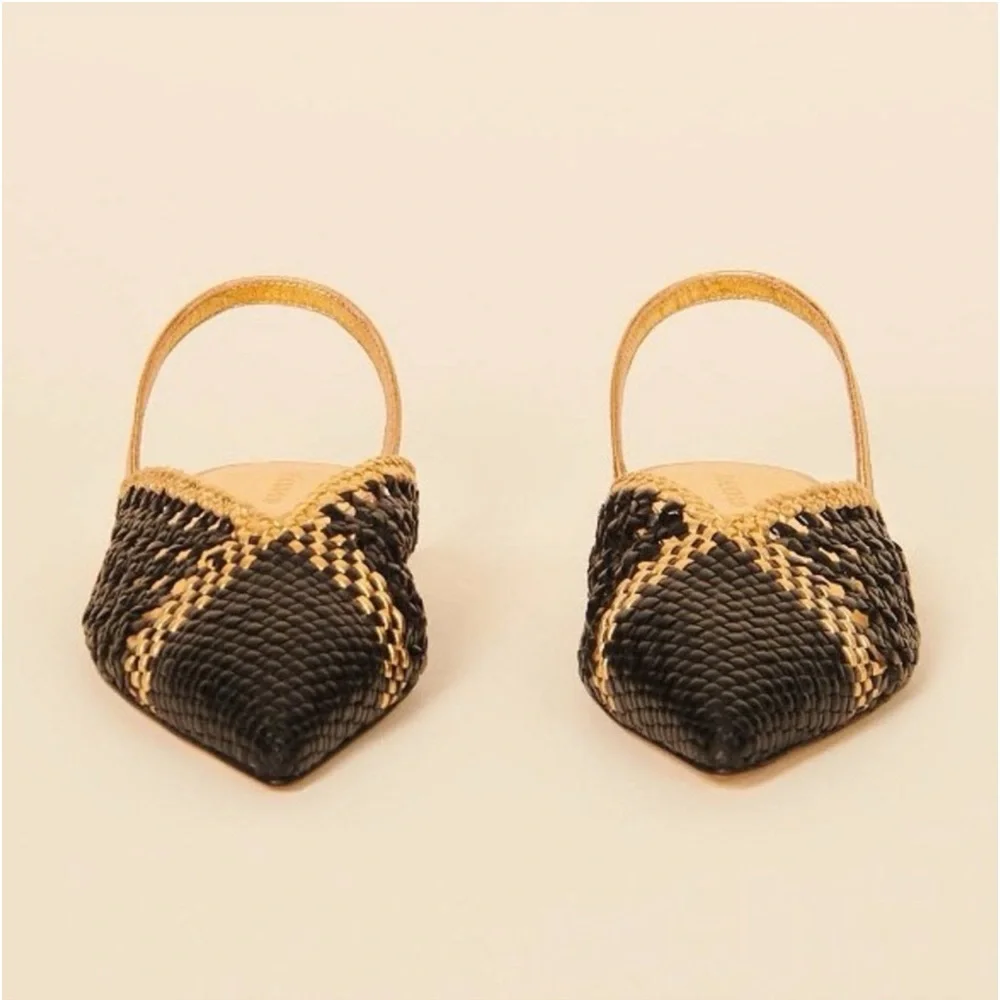 Sandro Black and Gold Flats - Picture 7 of 9